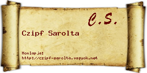 Czipf Sarolta névjegykártya