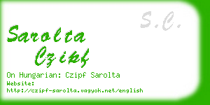 sarolta czipf business card